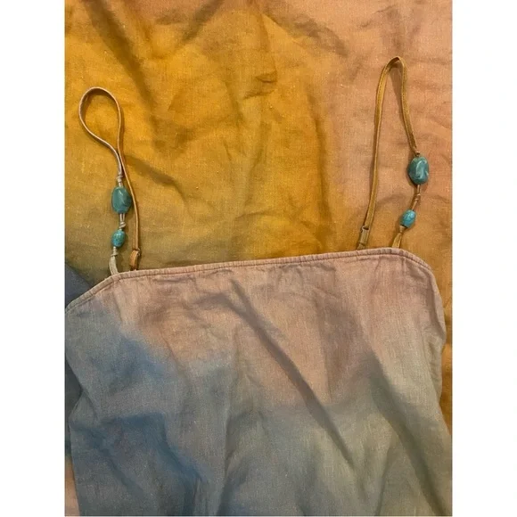 Staud Ombré Laura Linen Dress Size Large - Picture 6 of 7